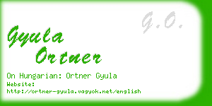 gyula ortner business card